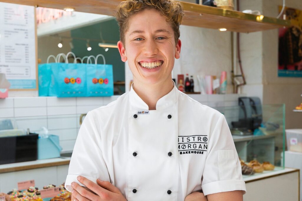 Morgan Hipworth, founder of Bistro Morgan, in his chef's whites
