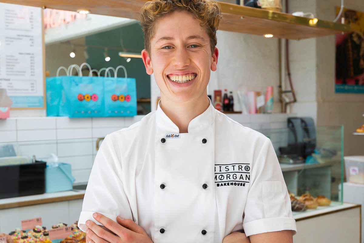 Morgan Hipworth, founder of Bistro Morgan, in his chef's whites